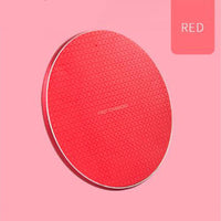 HKM-201875 Ultra-Thin 10W Round Wireless Charger – Aluminum Alloy Design in Multiple Colors