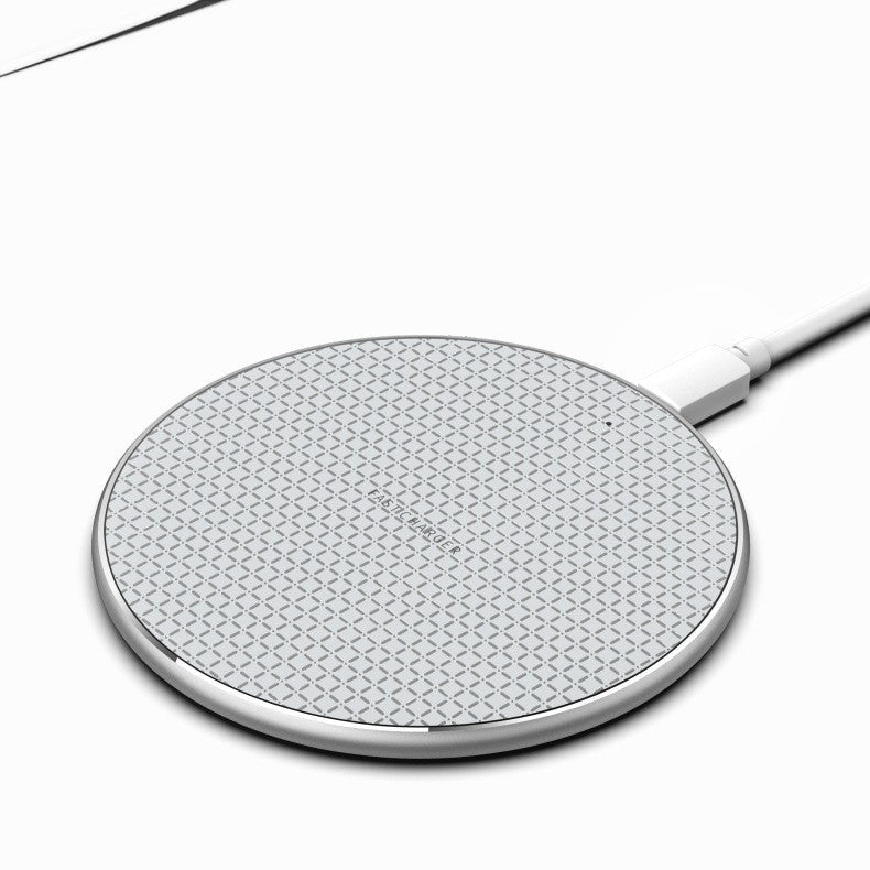 HKM-201875 Ultra-Thin 10W Round Wireless Charger – Aluminum Alloy Design in Multiple Colors