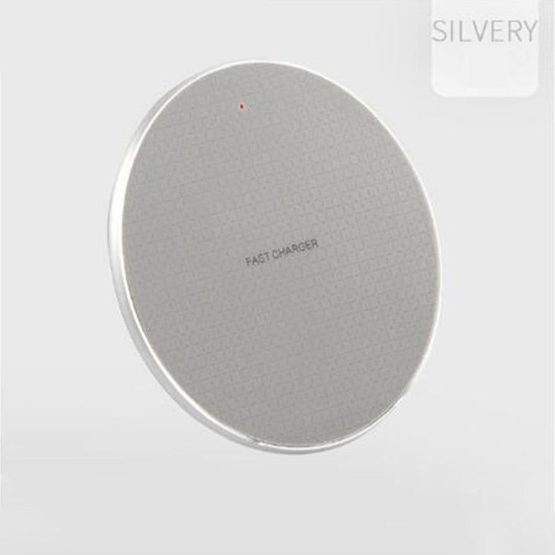 HKM-201875 Ultra-Thin 10W Round Wireless Charger – Aluminum Alloy Design in Multiple Colors