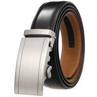 HKM-201875 Zinc Alloy Automatic Buckle Leather Belt for Men - Model LY25-1069-2