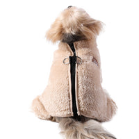 HKM-2019901 Cozy Double-Sided Plush Pet Jumpsuit in Gray, Pink, and Apricot for All Sizes
