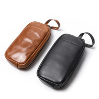 HKM-202067 Genuine Leather Unisex Large Capacity Clutch Wallet with Zipper Closure