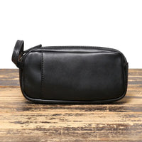 HKM-202067 Genuine Leather Unisex Large Capacity Clutch Wallet with Zipper Closure