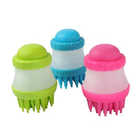 HKM-202067 Soft Silicone Dog Washing Brush with Built-in Shampoo Reservoir for Easy Bathing