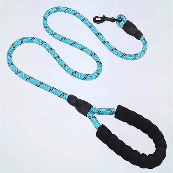 HKM-2020925 Reflective Nylon Dog Leash - 150cm Length in Assorted Colors: Blue, Black, Red, Orange, Green, Pink