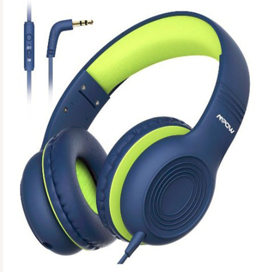 HKM-202195 Lightweight Folding Children's Headset with Microphone and 3.5mm Audio Plug
