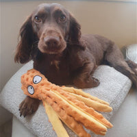 HKM-2022589 Durable Octopus Plush Dog Toy with Crinkle Sound for Interactive Play and Teething Relief