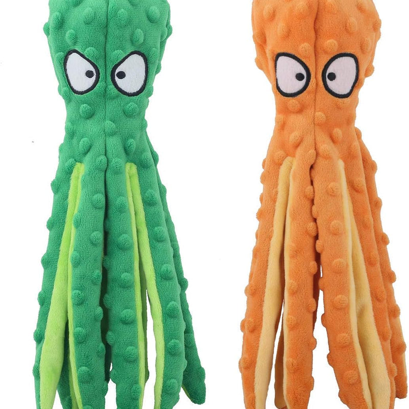 HKM-2022589 Durable Octopus Plush Dog Toy with Crinkle Sound for Interactive Play and Teething Relief