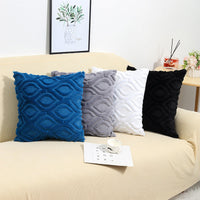 HKM-202387 Quilted Rabbit Hair Headrest Pillow Cover for Living Room, 45*45cm, Various Colors