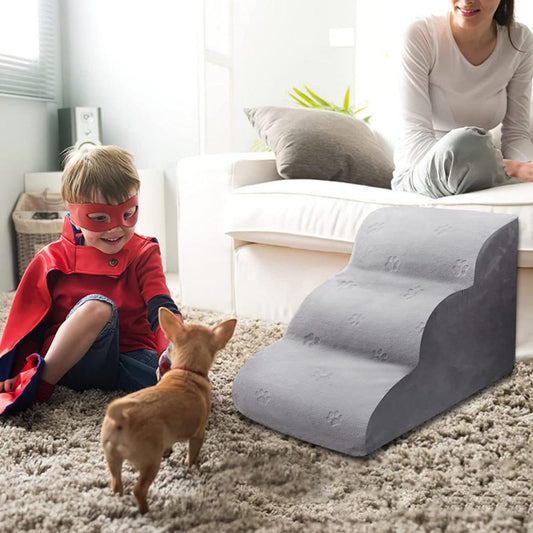 HKM-2024381 Non-slip Pet Step Ladder for Small Dogs and Kittens - Removable and Washable Design, Multiple Colors Available