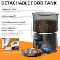 HKM-2024893 Automatic 4L Pet Feeder for Dogs and Cats with Smart Graffiti APP Control