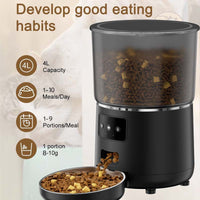HKM-2024893 Automatic 4L Pet Feeder for Dogs and Cats with Smart Graffiti APP Control