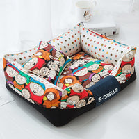 HKM-2025149 Cozy Canvas Pet Bed with Waterproof Oxford Cloth in Various Fun Designs