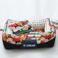 HKM-2025149 Cozy Canvas Pet Bed with Waterproof Oxford Cloth in Various Fun Designs