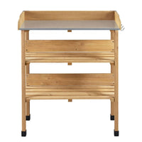 HKM-202515 Wooden Potting Table for Garden Outdoor Decoration