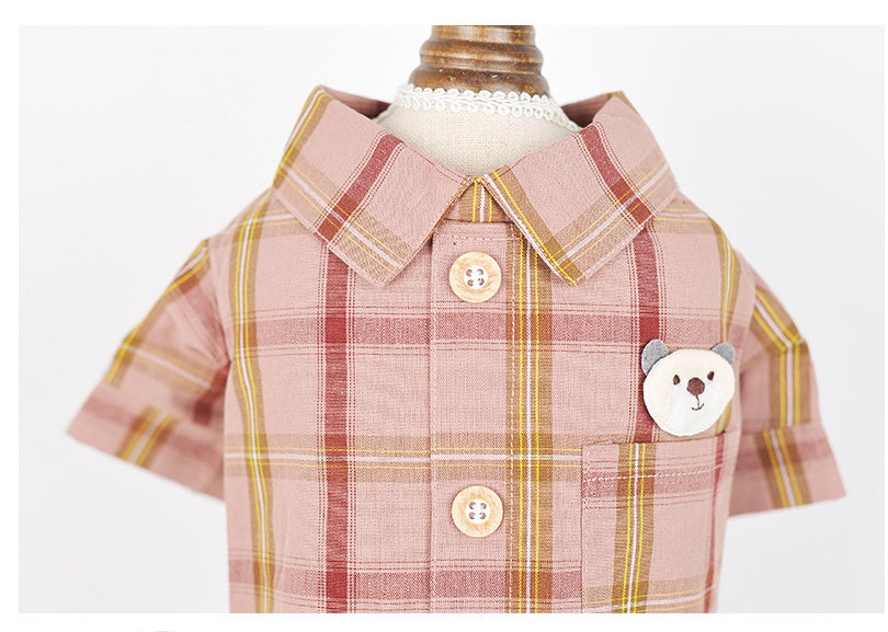 HKM-2025277 Comfortable Cotton Pet Shirt with Breathable Two-Leg Design