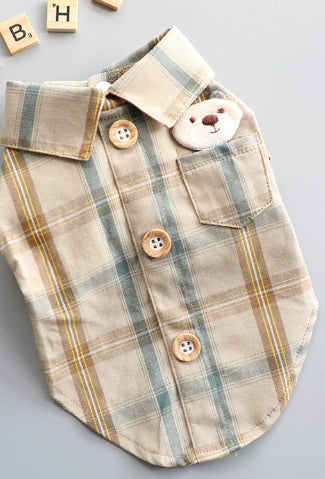 HKM-2025277 Comfortable Cotton Pet Shirt with Breathable Two-Leg Design