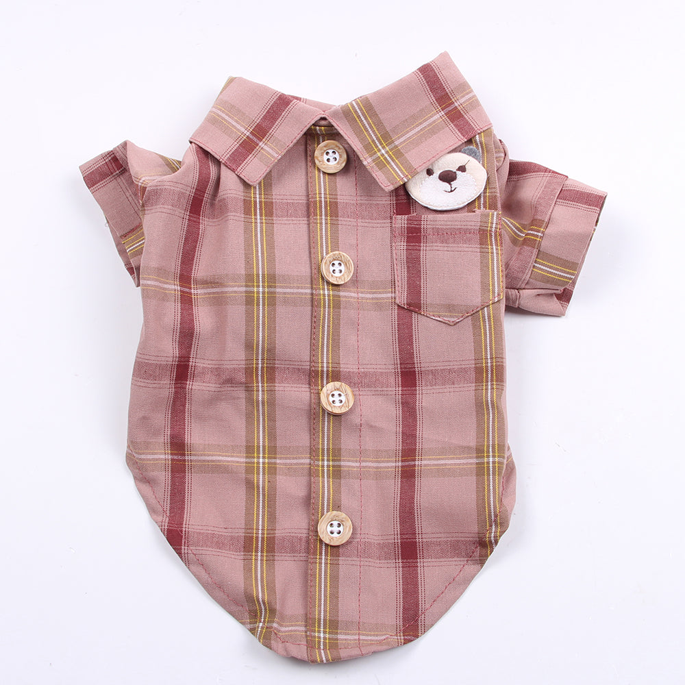 HKM-2025277 Comfortable Cotton Pet Shirt with Breathable Two-Leg Design