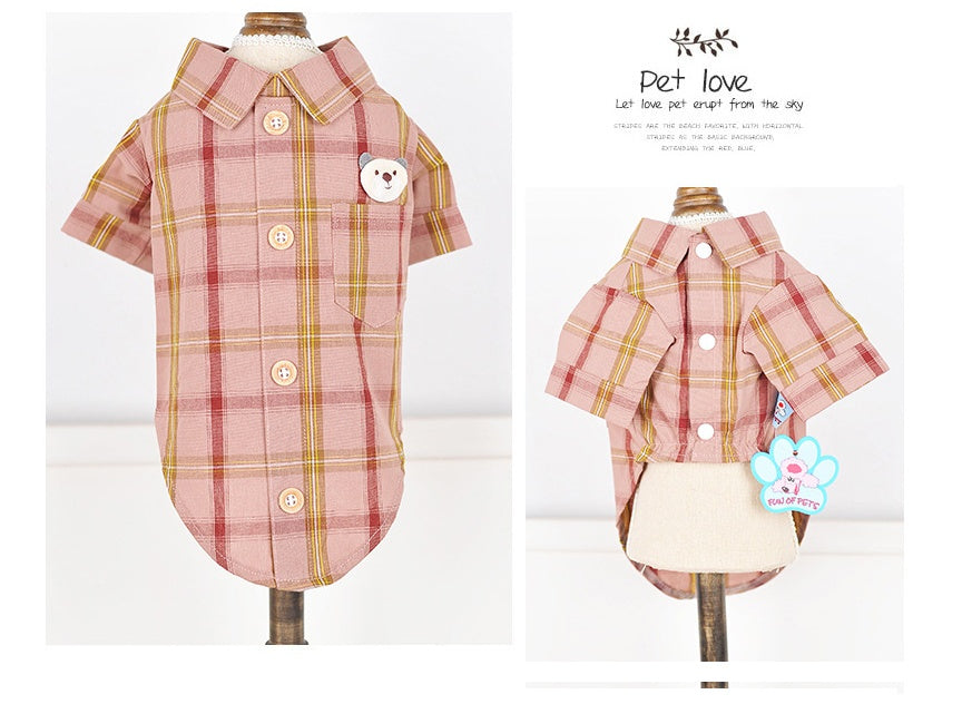 HKM-2025277 Comfortable Cotton Pet Shirt with Breathable Two-Leg Design