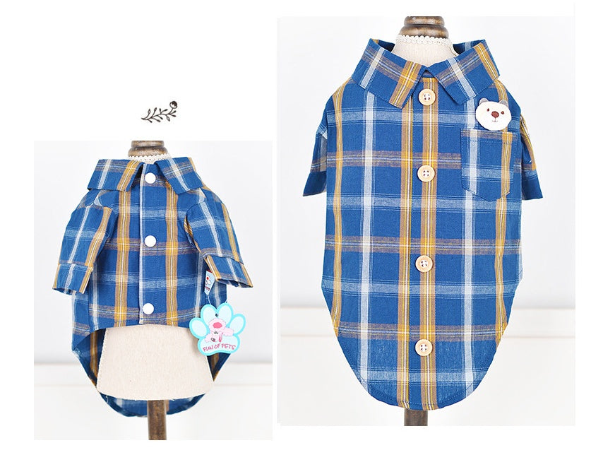 HKM-2025277 Comfortable Cotton Pet Shirt with Breathable Two-Leg Design