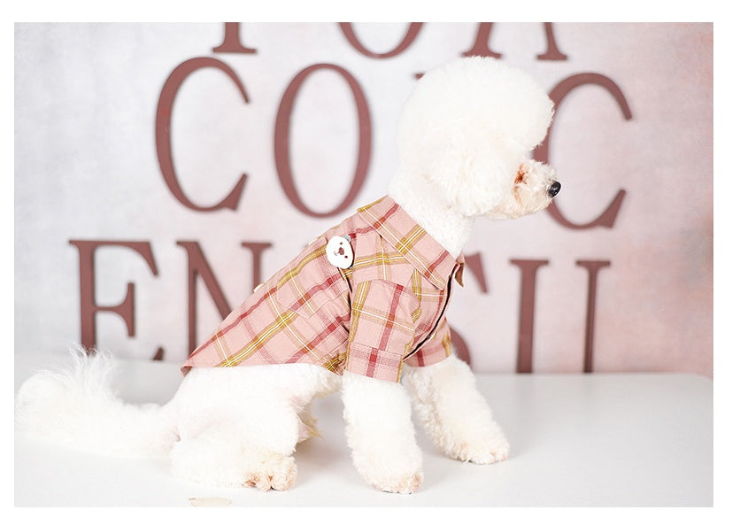 HKM-2025277 Comfortable Cotton Pet Shirt with Breathable Two-Leg Design