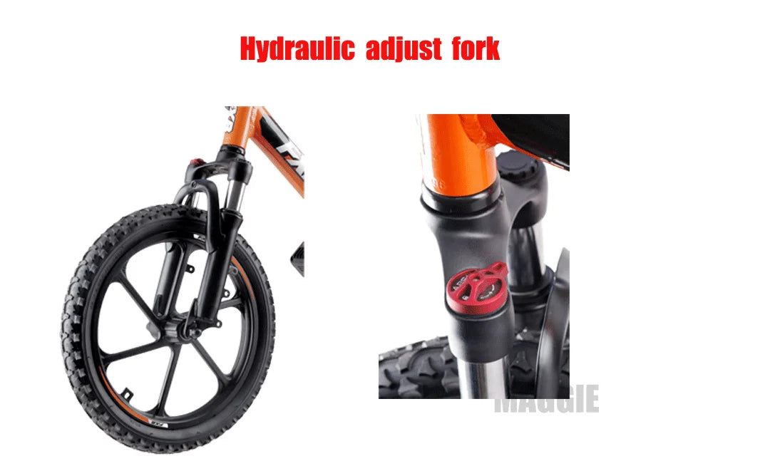 HKM-202579 16-inch Steel Frame Hydraulic Fork Electric Scooter for Kids with 200W Motor and Disc Brake