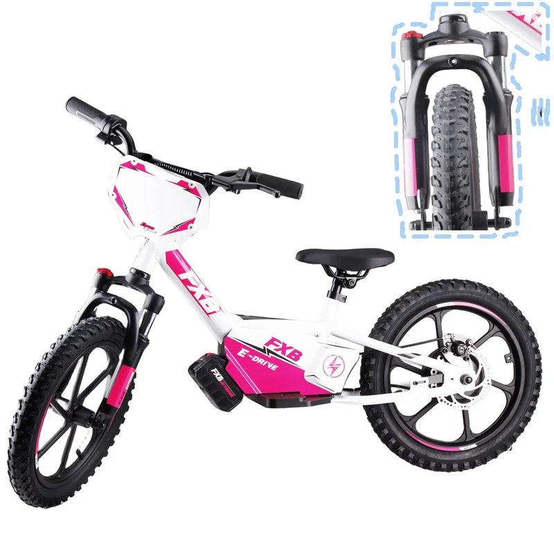 HKM-202579 16-inch Steel Frame Hydraulic Fork Electric Scooter for Kids with 200W Motor and Disc Brake