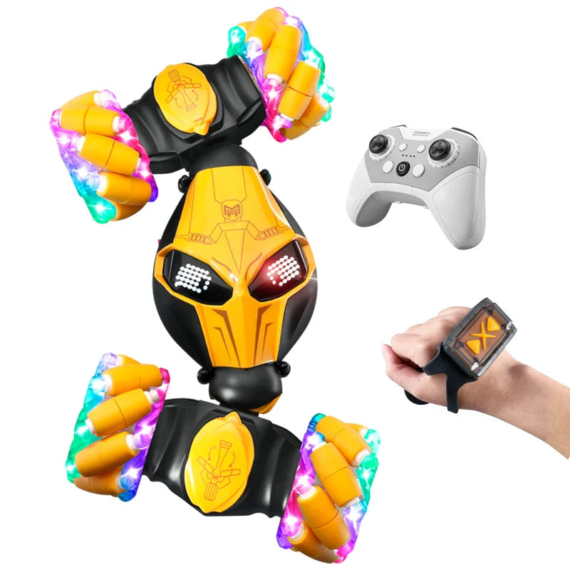 HKM-202579 Gesture Sensing 2.4GHz RC Drift Car with Music and Light-Up Features for Kids
