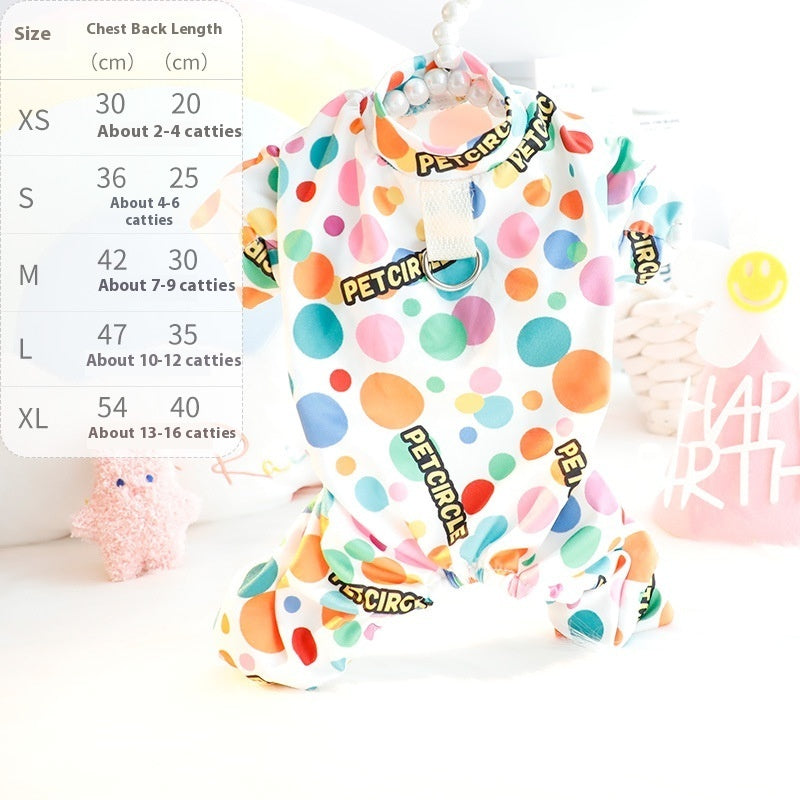 HKM-2026685 Colorful Bubble and Fairy Tale Kingdom Pet Dog Clothes for Autumn and Winter