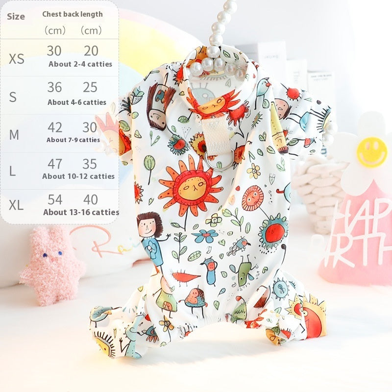 HKM-2026685 Colorful Bubble and Fairy Tale Kingdom Pet Dog Clothes for Autumn and Winter