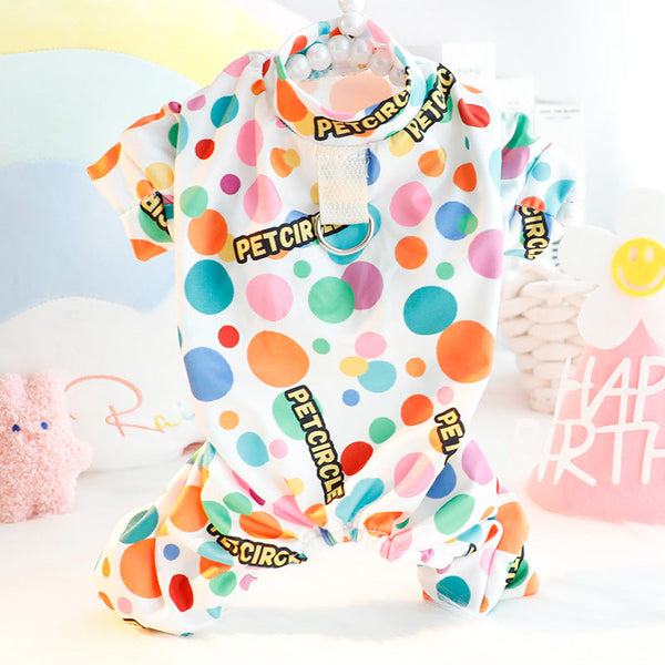HKM-2026685 Colorful Bubble and Fairy Tale Kingdom Pet Dog Clothes for Autumn and Winter