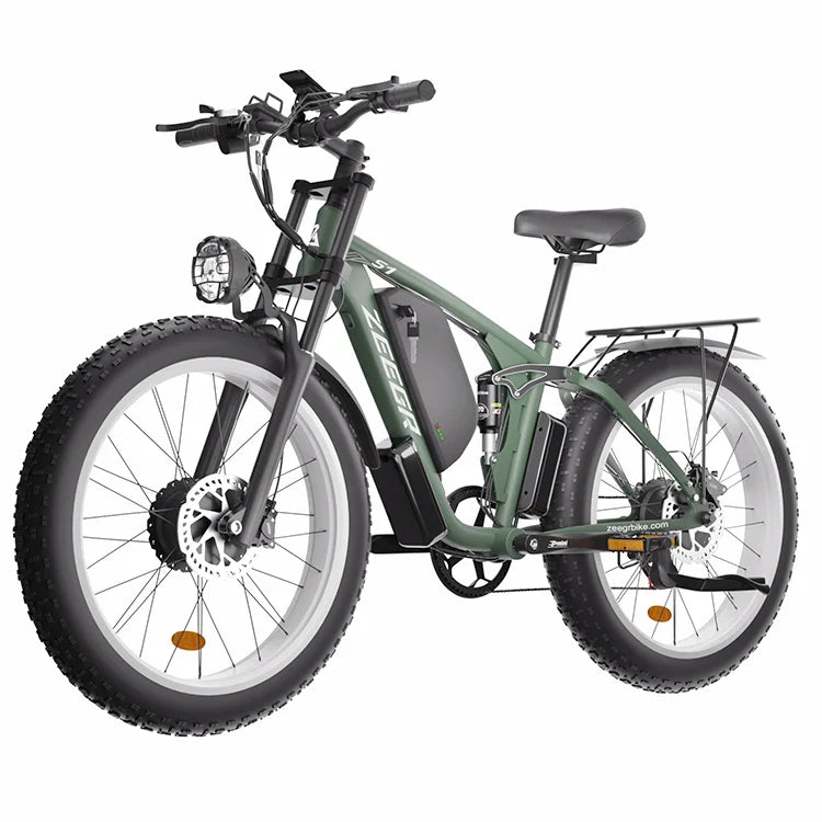 HKM-202707 26-Inch Electric Off-Road Fat Tire Bike, 48V 2000W, 7-Speed Shimano, Hydraulic Disc Brakes, Aluminum Frame, Color LCD Display