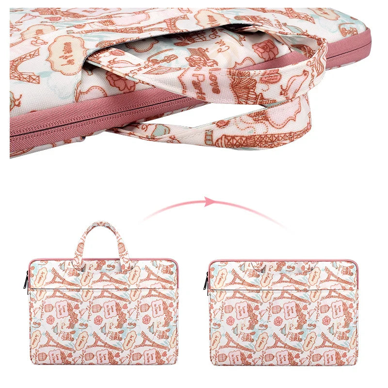 HKM-202707 Multifunctional Laptop Bag for 13 to 15.4 Inch Computers with Pattern Printing Design