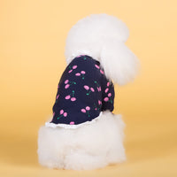 HKM-2027453 Cotton Stretch T-Shirt for Dogs in Casual Style ¨C Available in Blue and White