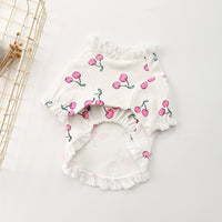 HKM-2027453 Cotton Stretch T-Shirt for Dogs in Casual Style ¨C Available in Blue and White