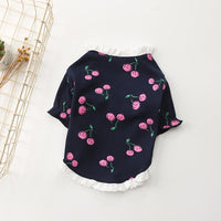 HKM-2027453 Cotton Stretch T-Shirt for Dogs in Casual Style ¨C Available in Blue and White