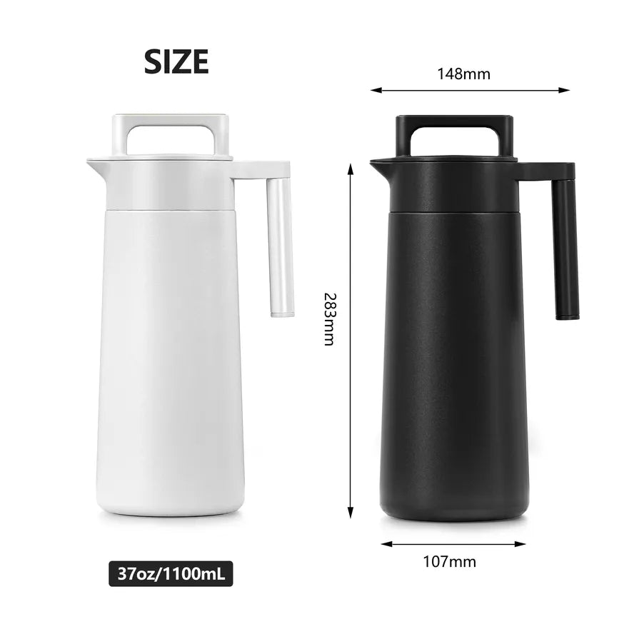 HKM-202771 Custom Stainless Steel Insulated Beverage Dispenser for Coffee, Water, and Tea with Dual-Wall Design and Handle
