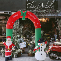 HKM-202771 Giant Inflatable Santa Claus with LED Lights for Christmas Lawn Decoration