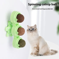 HKM-2028349 3-in-1 Cat Spinning Ball with Catnip and Rotating Windmill Design