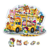 HKM-202835 Large Educational Floor Puzzle for Kids - 100 Cartoon Design with Gift Box