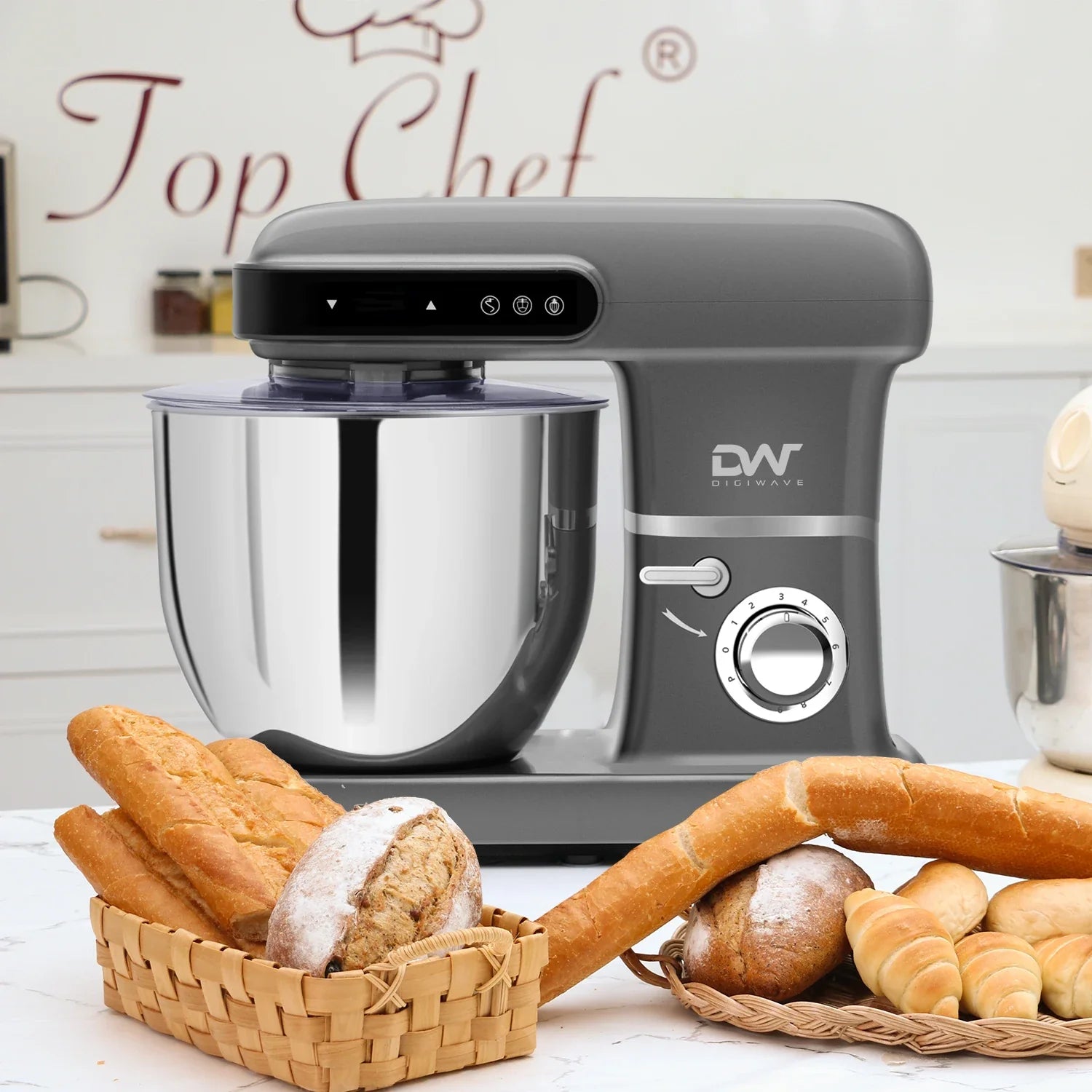 HKM-202899 10L Planetary Electric Food Mixer with Touch Control and Plastic Housing for Dough and Cake Mixing