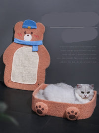 HKM-2030141 Vertical Cat Scratching Board with Sisal Rope and Cute Design for Play and Rest