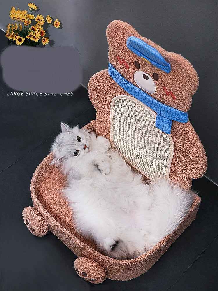 HKM-2030141 Vertical Cat Scratching Board with Sisal Rope and Cute Design for Play and Rest