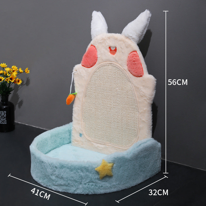 HKM-2030141 Vertical Cat Scratching Board with Sisal Rope and Cute Design for Play and Rest