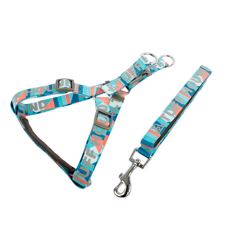 HKM-2030653 Adjustable Pet Chest Harness Triangle Strap in Blue - Multiple Sizes Available