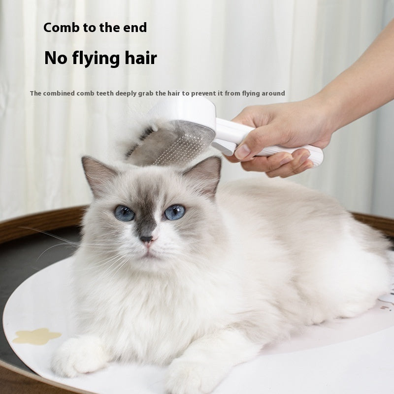 HKM-2032445 Elegant White Pet Comb for Cats and Dogs - Shunmao Knot Comb for Effortless Grooming