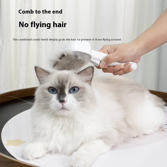 HKM-2032445 Elegant White Pet Comb for Cats and Dogs - Shunmao Knot Comb for Effortless Grooming