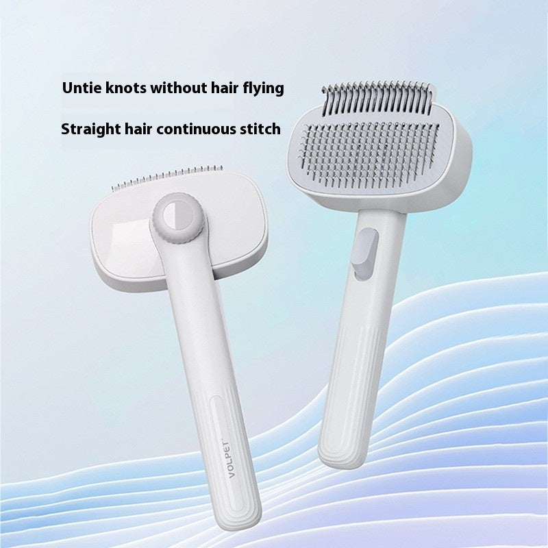 HKM-2032445 Elegant White Pet Comb for Cats and Dogs - Shunmao Knot Comb for Effortless Grooming