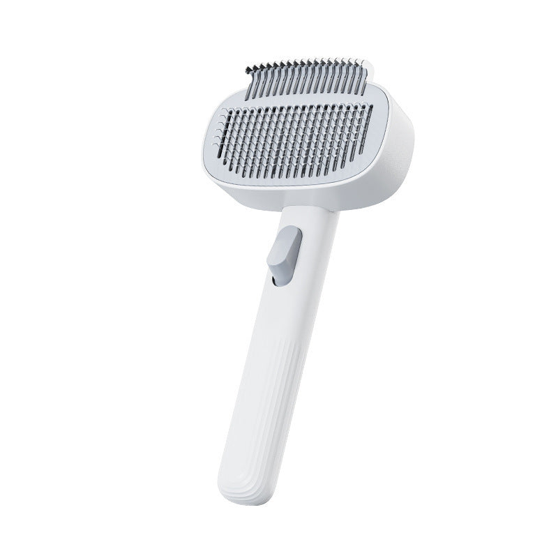 HKM-2032445 Elegant White Pet Comb for Cats and Dogs - Shunmao Knot Comb for Effortless Grooming