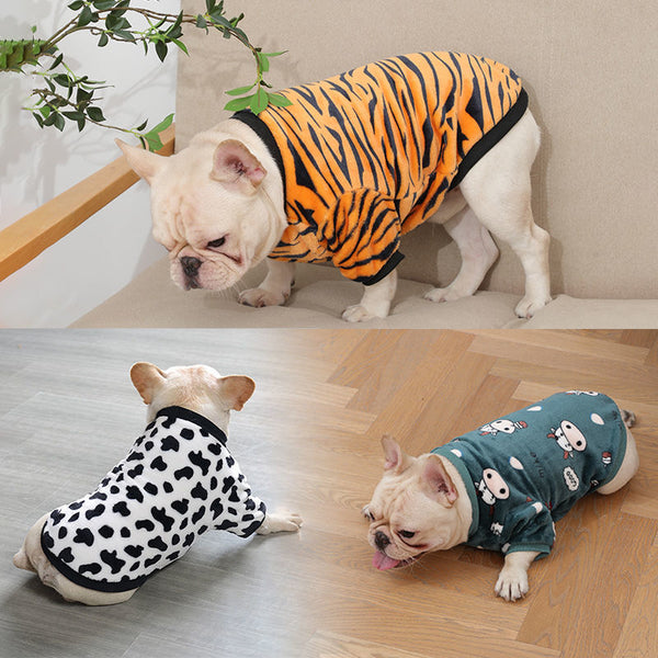 HKM-2033469 Cozy French Plush Pajamas for Pets in Multiple Colors and Sizes